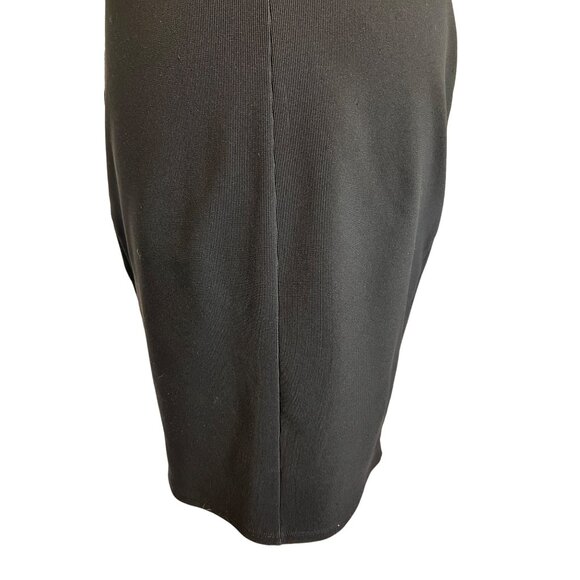 Express Black Bodycon Dress With Back Zipper & 3/4 Sleeves Size M Sexy - Picture 15 of 16